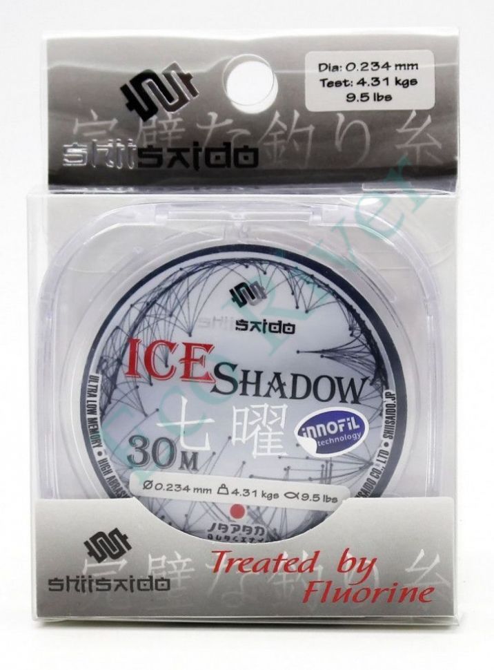 Леска Shii Saido Ice Shadow, L-30 м, d-0,074 мм, test-0,48 кг, прозрачная/10/400/