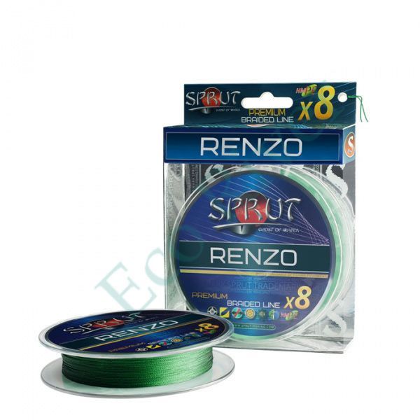 Плетеный шнур Sprut Renzo Soft Premium X8 dark green 0.14 140м