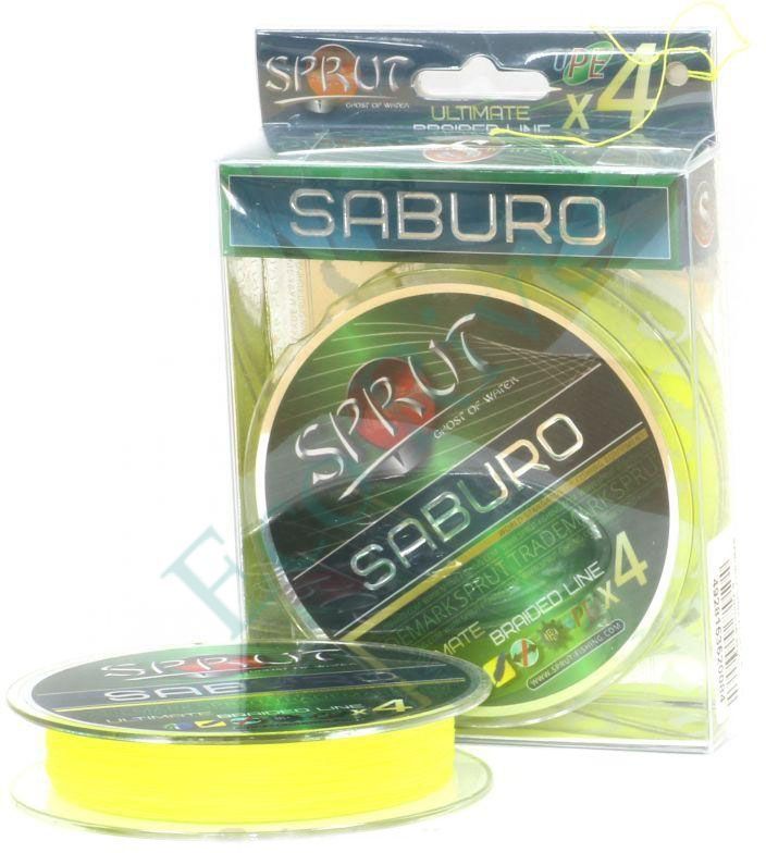 Плетеный шнур Sprut Saburo Soft Ultimate X4 fluo yellow 0.23 95м
