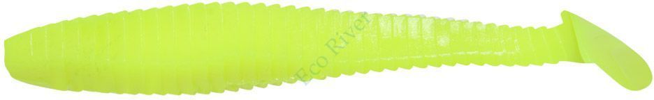 Виброхвост Yaman PRO Flatter Shad, р.3 inch, цвет #02 - Chartreuse (уп. 6 шт.)