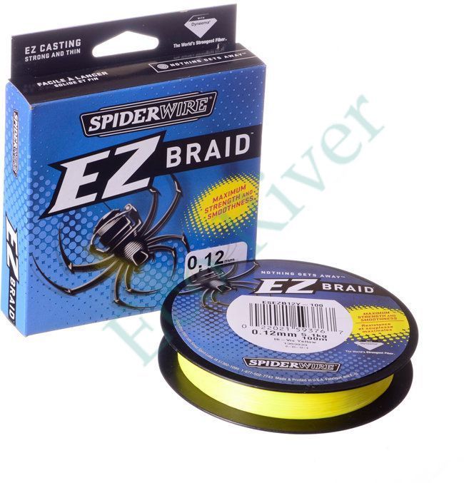 Леска плетенка Spiderwire EZ Braid 0.15 100м желтый 1303934