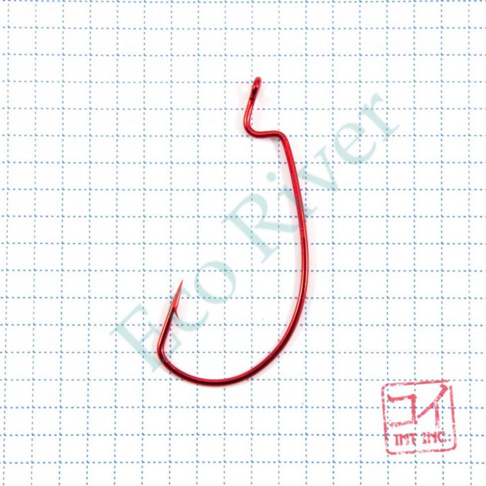 Крючок KOI SUPER LOCK WORM , размер 5/0 (INT), цвет RED, офсетный (10 шт.)/65/