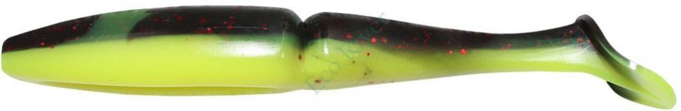 Виброхвост Yaman Pro Mamura, р.3 inch, цвет #32 - Black Red Flake/Chartreuse (уп. 6 шт.)