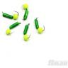 Мормышка безнасадочная Яман Гвоздешарик зеленый, d-3 мм, вес 0,85 г, шарик желтый неон (уп. 5 шт.)