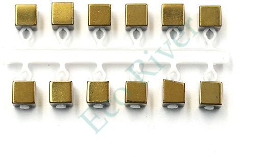 Микробисер Яман Куб, d-2,8 мм, цв. золотой, подвеска короткая (уп. 12 шт.)