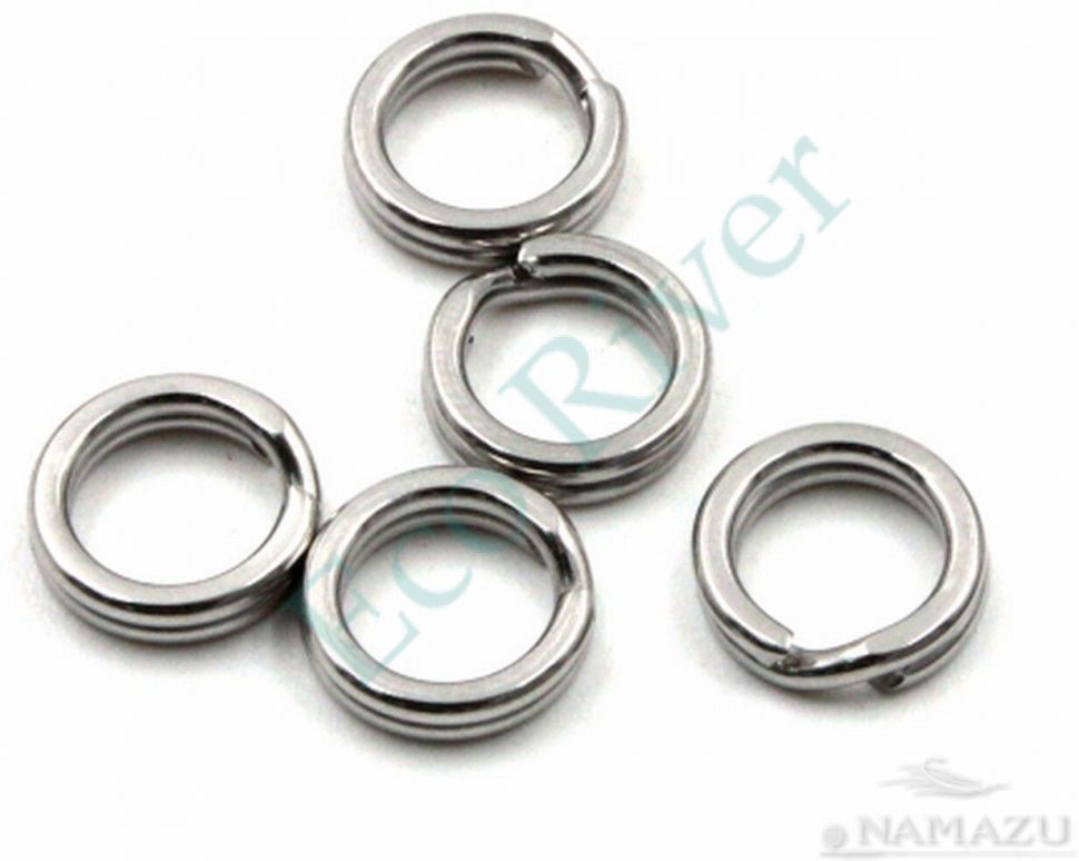 Заводное кольцо Namazu RING-A, цв. Cr, р. 9 ( d=4,8 mm), test-4,5 кг (уп.10 шт)/2000/1000/3000/