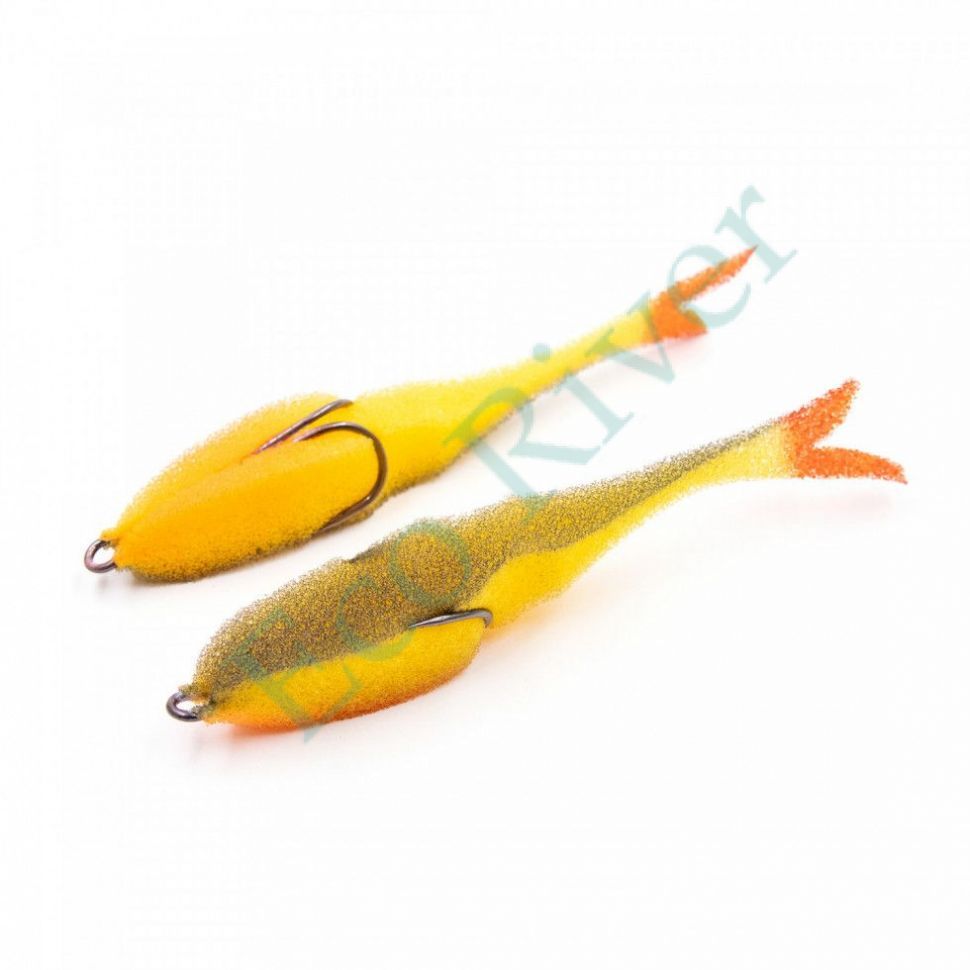 Поролоновая рыбка YAMAN Devious Minnow на двойнике, р. 120 мм, цвет 19 UV (5 шт.)