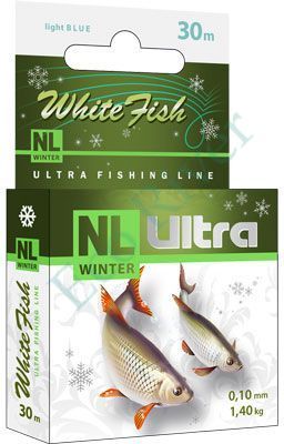 Леска Aqua NL Ultra White Fish белая рыба 0.10 30м