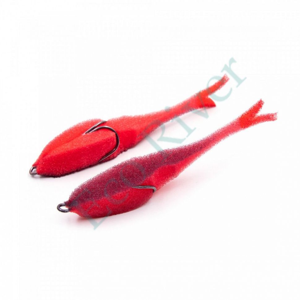Поролоновая рыбка YAMAN Devious Minnow на двойнике, р. 120 мм, цвет 24 UV (5 шт.)