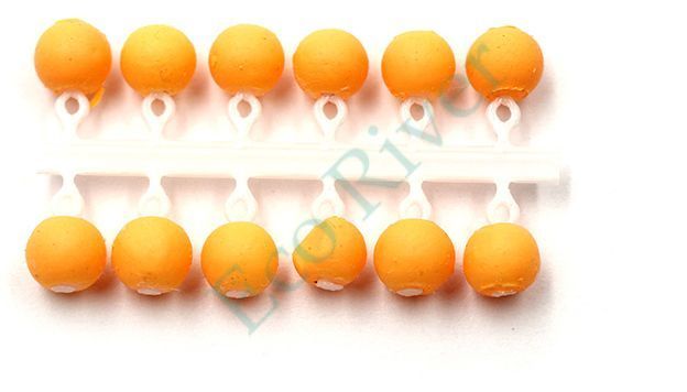 Микробисер Яман Шар, d-4 мм, цв. флуор. оранжевый, подвеска короткая (уп. 12 шт.)
