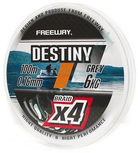 Леска плет. "FREEWAY" Destiny Gray FWx4 0.2 22lb 10кг