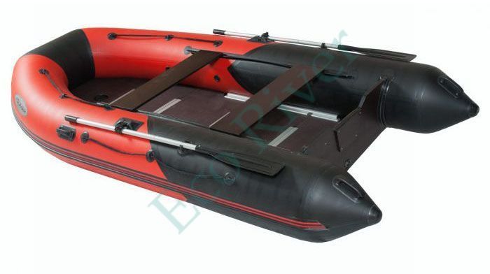 Лодка "Лоцман" М-310 (киль+слань) черная/красная