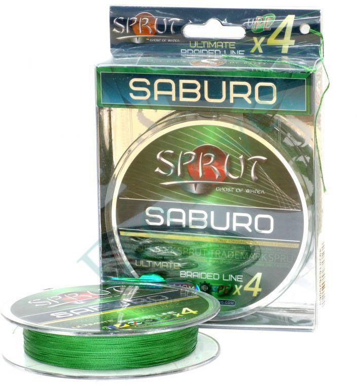 Плетеный шнур Sprut Saburo Soft Ultimate X4 dark green 0.14 95м