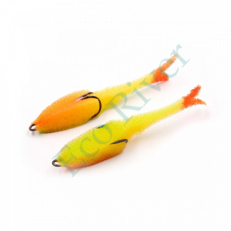 Поролоновая рыбка YAMAN Devious Minnow на двойнике, р. 90 мм, цвет 21 UV (5 шт.)