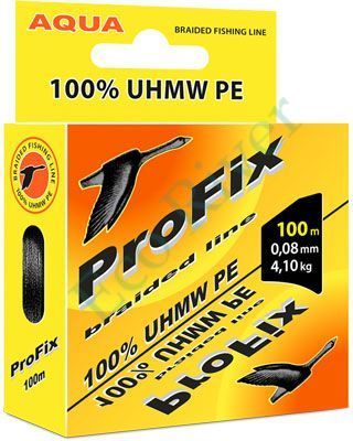 Плетеный шнур Aqua ProFix black 0.10 100м