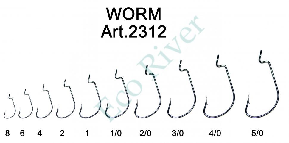 Крючок Fish Season Worm №4/0 BN 5шт офсет. 2312-0024F
